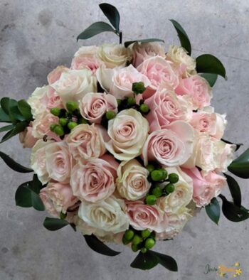 Pink and White Roses Bouquet 2